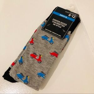 Men’s Fun Socks Scooter Theme